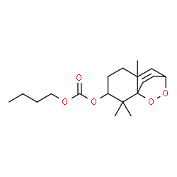 ChemSpider 2D Image | Butyl 2,2,6-trimethyl-9,10-dioxatricyclo[6.2.2.0~1,6~]dodec-11-en-3-yl carbonate | C18H28O5