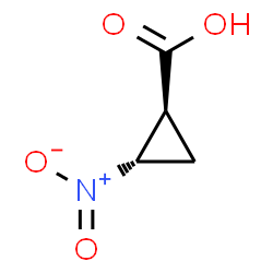 ChemSpider 2D Image | (1S,2S)-2-Nitrocyclopropanecarboxylic acid | C4H5NO4