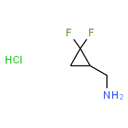 ChemSpider 2D Image | 1-(2,2-Difluorocyclopropyl)methanamine hydrochloride (1:1) | C4H8ClF2N