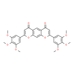 ChemSpider 2D Image | 2,8-Bis(3,4,5-trimethoxyphenyl)-4H,6H-pyrano[3,2-g]chromene-4,6-dione | C30H26O10