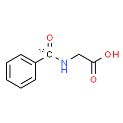 ChemSpider 2D Image | N-[Oxo(phenyl)(~14~C)methyl]glycine | C814CH9NO3