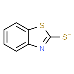 ChemSpider 2D Image | 1,3-Benzothiazole-2-thiolate | C7H4NS2
