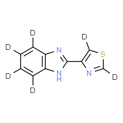 ChemSpider 2D Image | 2-[(~2~H_2_)-1,3-Thiazol-4-yl](4,5,6,7-~2~H_4_)-1H-benzimidazole | C10HD6N3S
