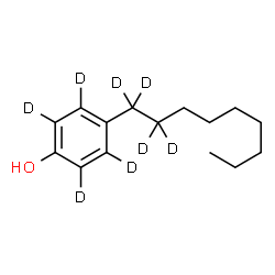 ChemSpider 2D Image | 4-[(1,1,2,2-~2~H_4_)Nonyl](~2~H_4_)phenol | C15H16D8O