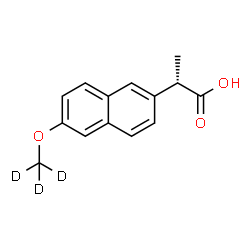 ChemSpider 2D Image | (2S)-2-{6-[(~2~H_3_)Methyloxy]-2-naphthyl}propanoic acid | C14H11D3O3