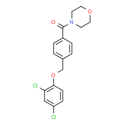ChemSpider 2D Image | {4-[(2,4-Dichlorophenoxy)methyl]phenyl}(4-morpholinyl)methanone | C18H17Cl2NO3