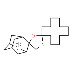 ChemSpider 2D Image | Dispiro[cyclododecane-1,2'-[1,3]oxazolidine-5',2''-tricyclo[3.3.1.1~3,7~]decane] | C23H39NO