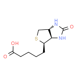 ChemSpider 2D Image | 5-[(4R)-2-oxohexahydro-1H-thieno[3,4-d]imidazol-4-yl]pentanoic acid | C10H16N2O3S