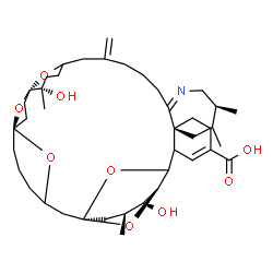 ChemSpider 2D Image | (1S,7S,10S,11S,23S,26S,33S,34S,35S)-11,34-Dihydroxy-11,23,24,35-tetramethyl-16-methylene-37,38,39,40,41-pentaoxa-21-azaoctacyclo[30.4.1.1~1,33~.1~3,7~.1~7,10~.1~10,14~.0~20,26~.0~26,31~]hentetraconta-
20,29-diene-29-carboxylic acid | C41H61NO9