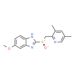 ChemSpider 2D Image | [(3,5-Dimethyl-2-pyridinyl)methyl](5-methoxy-1H-benzimidazol-2-yl)sulfoniumolate | C16H17N3O2S