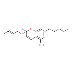 ChemSpider 2D Image | (2R)-2-Methyl-2-(4-methyl-3-penten-1-yl)-7-pentyl-2H-chromen-5-ol | C21H30O2