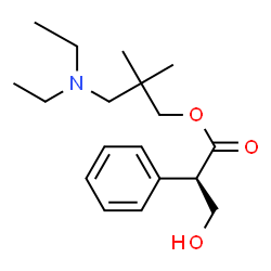 ChemSpider 2D Image | 3-(Diethylamino)-2,2-dimethylpropyl (2R)-3-hydroxy-2-phenylpropanoate | C18H29NO3
