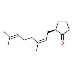 ChemSpider 2D Image | (2R)-2-[(2Z)-3,7-Dimethyl-2,6-octadien-1-yl]cyclopentanone | C15H24O