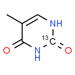 ChemSpider 2D Image | 5-Methyl-2,4(1H,3H)-(2-~13~C)pyrimidinedione | C413CH6N2O2