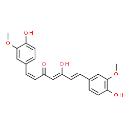 ChemSpider 2D Image | (1Z,4Z,6E)-5-Hydroxy-1,7-bis(4-hydroxy-3-methoxyphenyl)-1,4,6-heptatrien-3-one | C21H20O6