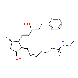 ChemSpider 2D Image | (5Z)-7-((1R,2R,3R,5S)-3,5-dihydroxy-2-((1E,3R)-3-hydroxy-5-phenyl-1-penten-1-yl)cyclopentyl)-N-ethyl-5-heptenamide | C25H37NO4