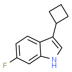 ChemSpider 2D Image | 3-Cyclobutyl-6-fluoro-1H-indole | C12H12FN