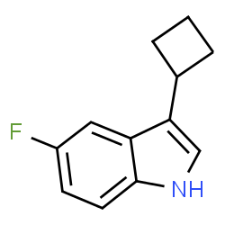 ChemSpider 2D Image | 3-Cyclobutyl-5-fluoro-1H-indole | C12H12FN