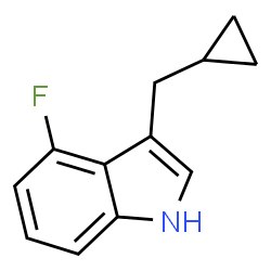 ChemSpider 2D Image | 3-(Cyclopropylmethyl)-4-fluoro-1H-indole | C12H12FN