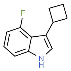 ChemSpider 2D Image | 3-Cyclobutyl-4-fluoro-1H-indole | C12H12FN