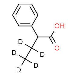 ChemSpider 2D Image | 2-Phenyl(3,3,4,4,4-~2~H_5_)butanoic acid | C10H7D5O2