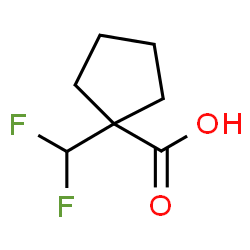 ChemSpider 2D Image | 1-(Difluoromethyl)cyclopentanecarboxylic acid | C7H10F2O2