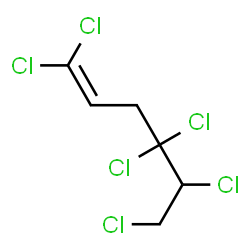 ChemSpider 2D Image | 1,1,4,4,5,6-Hexachloro-1-hexene | C6H6Cl6