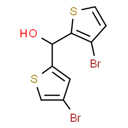 ChemSpider 2D Image | (3-Bromo-2-thienyl)(4-bromo-2-thienyl)methanol | C9H6Br2OS2