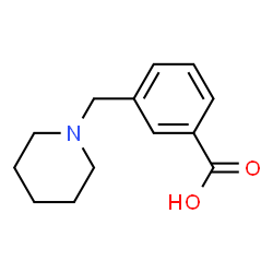 ChemSpider 2D Image | 3-(1-Piperidinylmethyl)benzoic acid | C13H17NO2