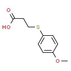 ChemSpider 2D Image | 3-[(4-methoxyphenyl)thio]propanoic acid | C10H12O3S