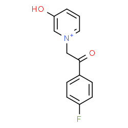 ChemSpider 2D Image | 1-[2-(4-Fluorophenyl)-2-oxoethyl]-3-hydroxypyridinium | C13H11FNO2