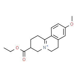 ChemSpider 2D Image | 3-(Ethoxycarbonyl)-9-methoxy-1,2,3,4,6,7-hexahydropyrido[2,1-a]isoquinolinium | C17H22NO3