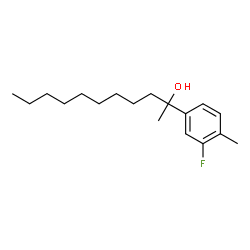 ChemSpider 2D Image | 2-(3-Fluoro-4-methylphenyl)-2-undecanol | C18H29FO