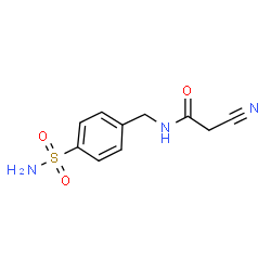 ChemSpider 2D Image | 2-Cyano-N-(4-sulfamoylbenzyl)acetamide | C10H11N3O3S