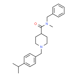 ChemSpider 2D Image | N-Benzyl-1-(4-isopropylbenzyl)-N-methyl-4-piperidinecarboxamide | C24H32N2O