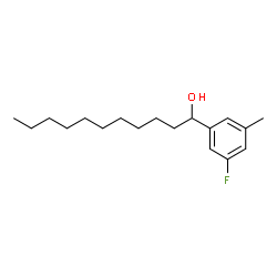 ChemSpider 2D Image | 1-(3-Fluoro-5-methylphenyl)-1-undecanol | C18H29FO