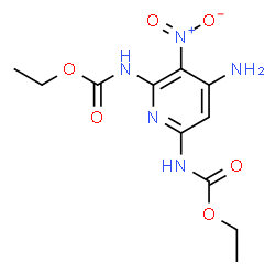 ChemSpider 2D Image | Diethyl (4-amino-3-nitro-2,6-pyridinediyl)biscarbamate | C11H15N5O6