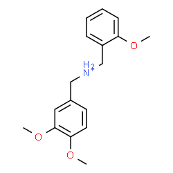 ChemSpider 2D Image | (3,4-Dimethoxyphenyl)-N-(2-methoxybenzyl)methanaminium | C17H22NO3