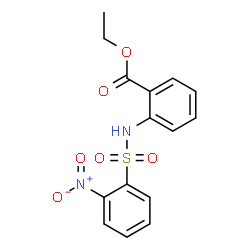 ChemSpider 2D Image | Ethyl 2-{[(2-nitrophenyl)sulfonyl]amino}benzoate | C15H14N2O6S