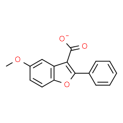 ChemSpider 2D Image | 5-Methoxy-2-phenyl-1-benzofuran-3-carboxylate | C16H11O4