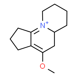 ChemSpider 2D Image | 4-Methoxy-2,3,5,5a,6,7,8,9-octahydro-1H-cyclopenta[c]quinolizinium | C13H20NO