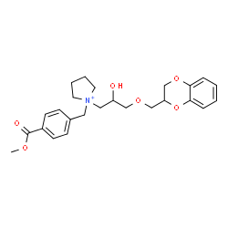 ChemSpider 2D Image | 1-[3-(2,3-Dihydro-1,4-benzodioxin-2-ylmethoxy)-2-hydroxypropyl]-1-[4-(methoxycarbonyl)benzyl]pyrrolidinium | C25H32NO6