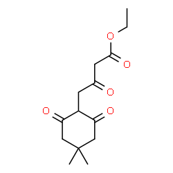 ChemSpider 2D Image | Ethyl 4-(4,4-dimethyl-2,6-dioxocyclohexyl)-3-oxobutanoate | C14H20O5