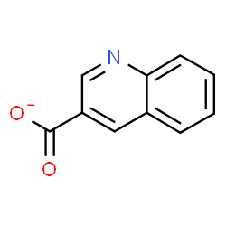 ChemSpider 2D Image | 3-Quinolinecarboxylatato(2-) | C10H6NO2