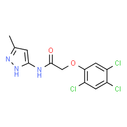 ChemSpider 2D Image | N-(3-Methyl-1H-pyrazol-5-yl)-2-(2,4,5-trichlorophenoxy)acetamide | C12H10Cl3N3O2