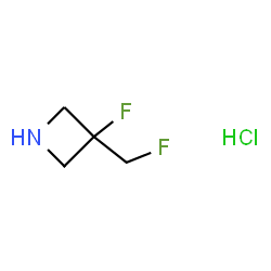 ChemSpider 2D Image | 3-Fluoro-3-(fluoromethyl)azetidine hydrochloride | C4H8ClF2N