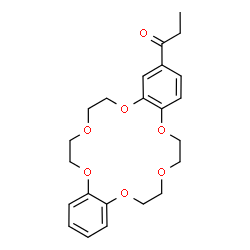 ChemSpider 2D Image | 1-(6,7,9,10,17,18,20,21-Octahydrodibenzo[b,k][1,4,7,10,13,16]hexaoxacyclooctadecin-2-yl)-1-propanone | C23H28O7