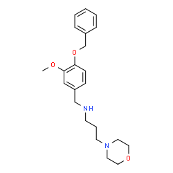 ChemSpider 2D Image | (4-Benzyloxy-3-methoxy-benzyl)-(3-morpholin-4-yl-propyl)-amine | C22H30N2O3