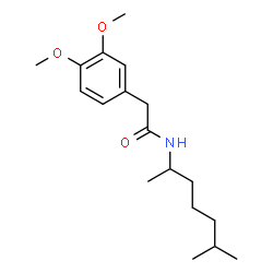 ChemSpider 2D Image | 2-(3,4-Dimethoxyphenyl)-N-(6-methyl-2-heptanyl)acetamide | C18H29NO3