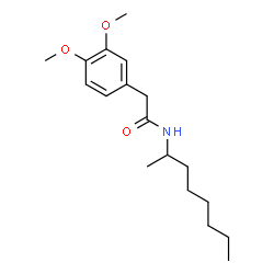 ChemSpider 2D Image | 2-(3,4-Dimethoxyphenyl)-N-(2-octanyl)acetamide | C18H29NO3